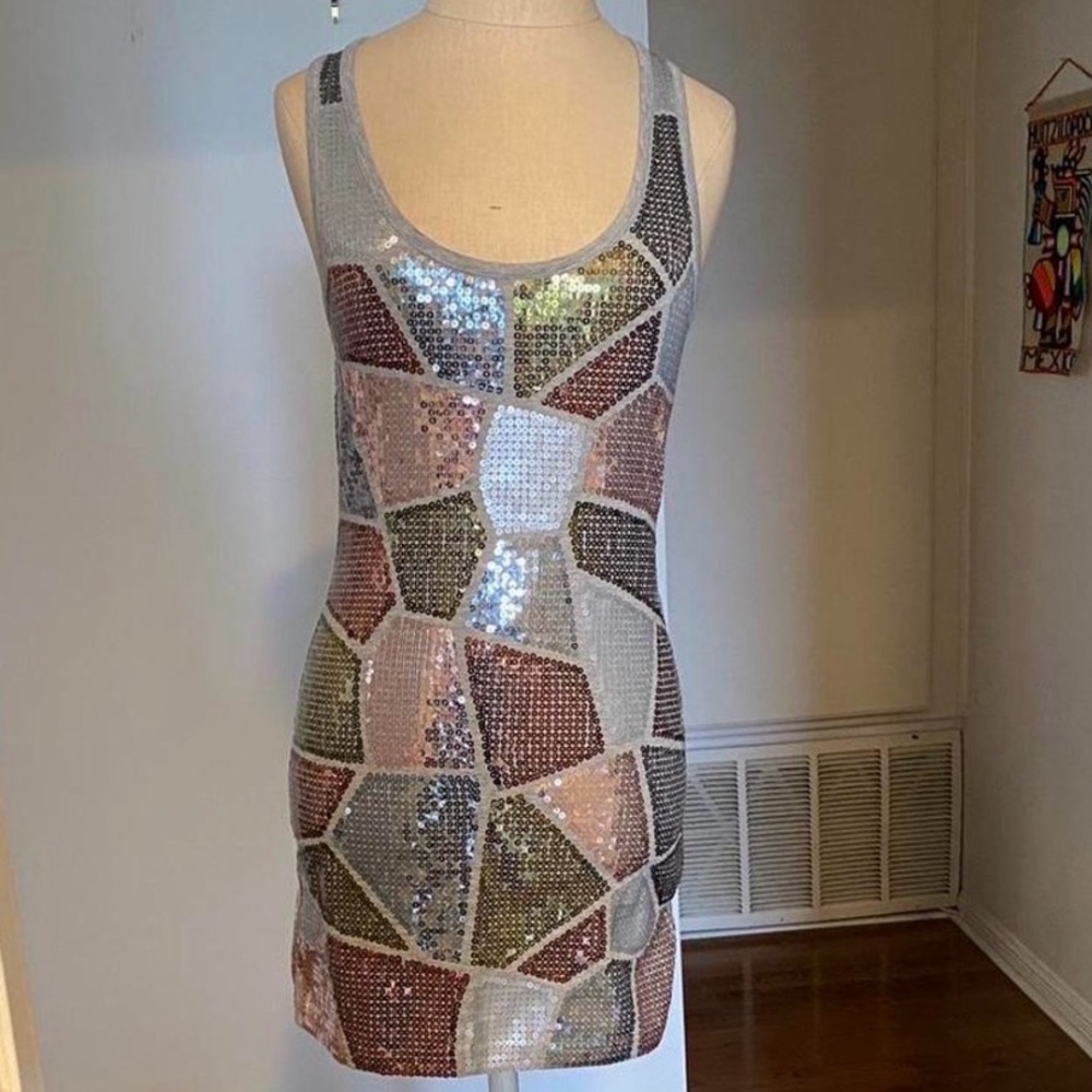 La ROK Sequined Raceback Evening Dress XS